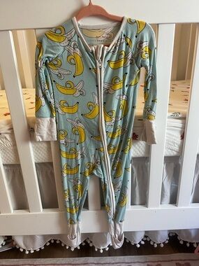 Little Sleepies Banana Print One-Piece Footed Pajamas